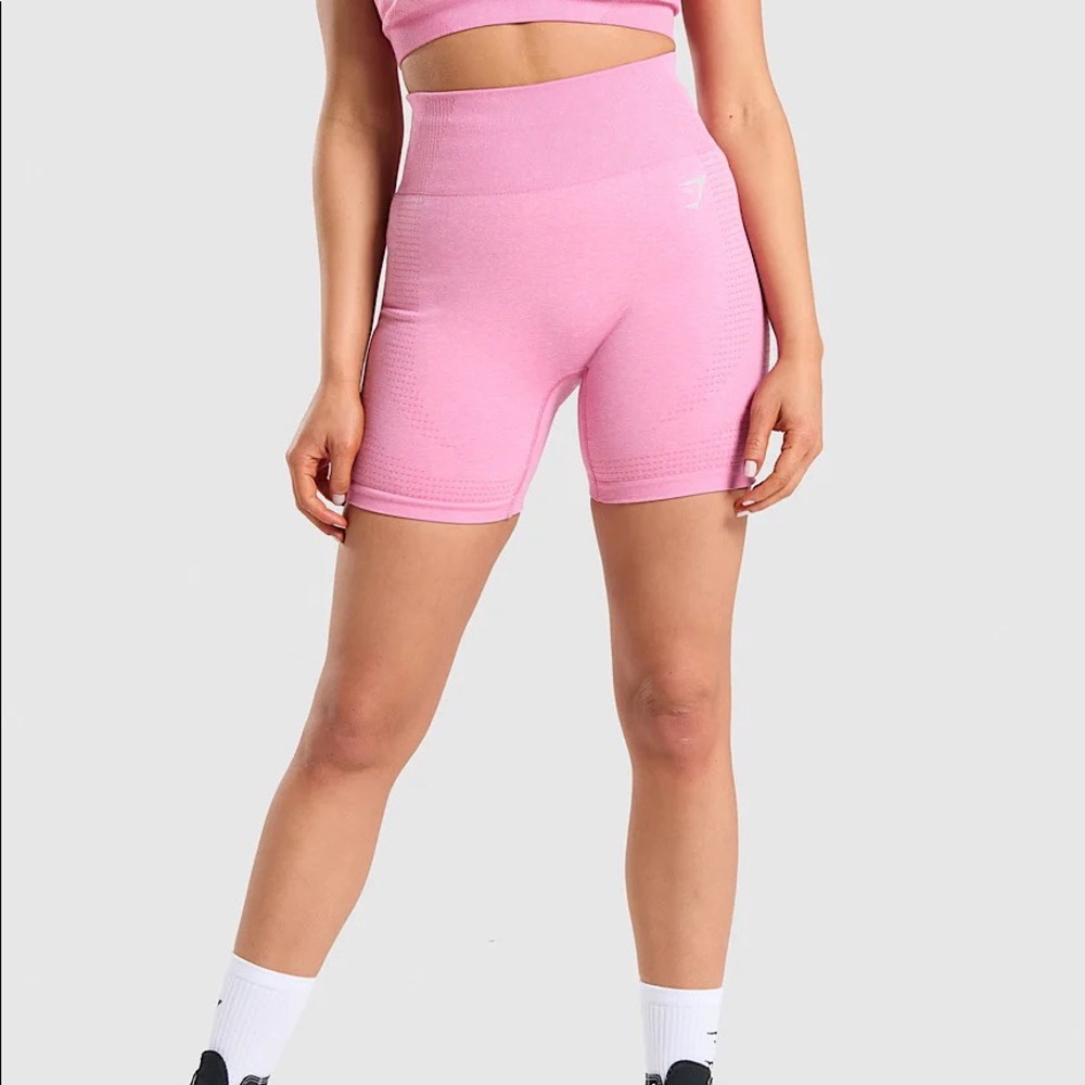 PINK GYMSHARK VITAL SEAMLESS 2.0 SHORTS - PINK MARL